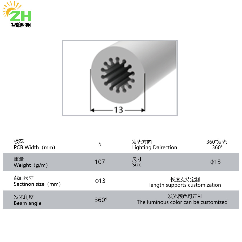 360 grados redondo de silicona lámpara luminosa lámpara de manguera redonda LED flexible lámpara de neón tubo de luz barra de neón