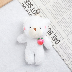 かわいい赤面クマペンダントテディベア白ぬいぐるみ人形バッグアクセサリーキーホルダー卸売