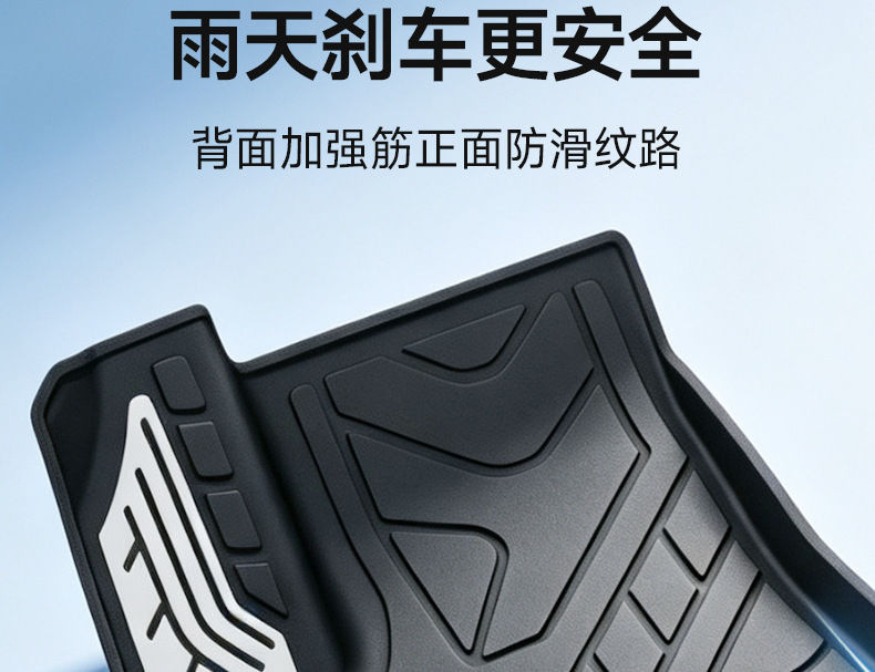 Cross-border universal car floor mats, injection-molded, 0 formaldehyde TPE car floor mats, anti-stain, easy to clean, wear-resistant