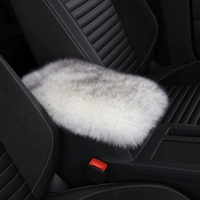 Armrest box — Pure Wool Velvet Winter Warm - white-and-black-brush-tip