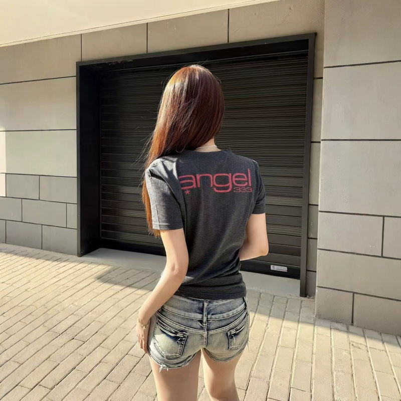 26Ss*《Basic Series》Regular Shoulder Slim-Fit Short-Sleeve T-Shirt with Button-Down Round Neck, High-End Feel, Unisex Top for Summer 26Ss*《Basic Series》Regular Shoulder Slim-Fit Short-Sleeve T-Shirt with Button-Down Round Neck, High-End Feel, Unisex Top for Summer