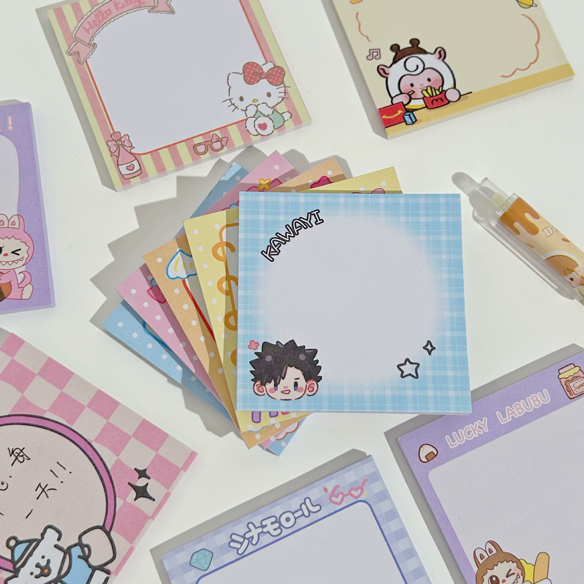 Корейская версия Rs-постер липкая и милая мультяшная девушка-студентка самоклеящаяся маркировка ручная книга