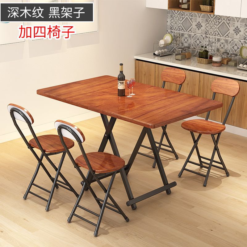 Mesa de comedor retráctil de casa de alquiler pequeña simple y portátil mesa de negociación doméstica multifuncional económica mesa plegable image 47