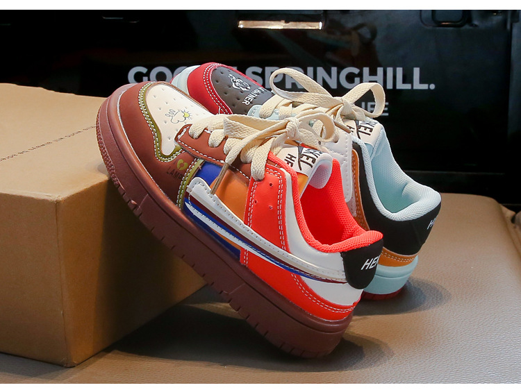 Mädchen Sneakers Weiche Sohle Rutschfeste Casual Boardschuhe_voghion.com