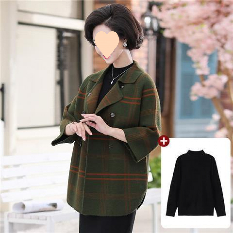 2025新款媽媽秋裝洋氣七分袖外套中年女裝套裝中老年韓版針織高貴