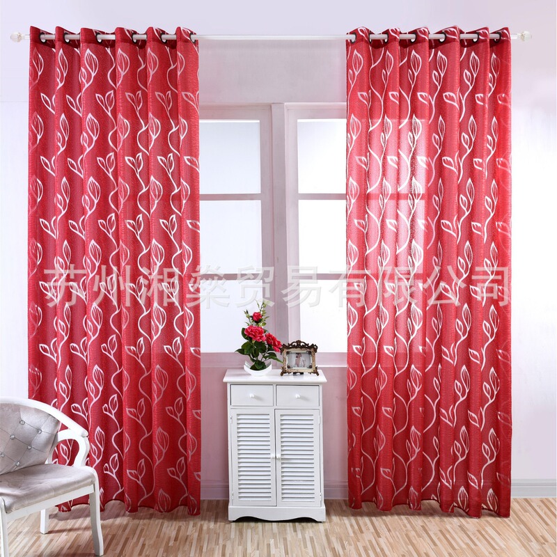 2025 New Home Decoration Living Room Bedroom Modern Simple European Style Multi-Style Leaf Bubble Window Screen Curtain 5