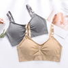 Wireless bra, bra top for breastfeeding, supporting breast pads, underwear for pregnant, front lock, plus size