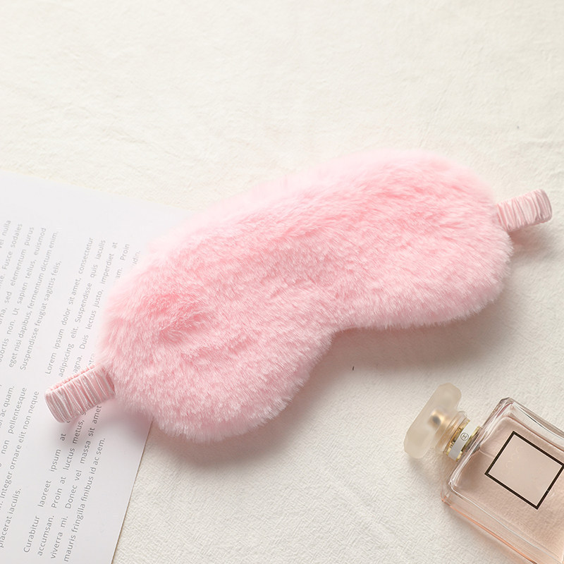 シンプルで可愛い純色のぬいぐるみシミュレーション糸アイマスク睡眠専用遮光アイマスク|undefined