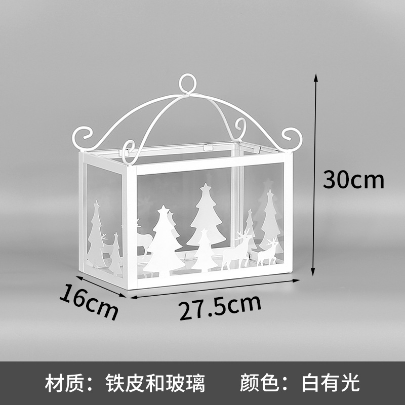 Blanco boda candelabro linterna boda carretera plomo accesorios atmósfera lámpara Marruecos viento lámpara decoración a prueba de viento vela pantalla