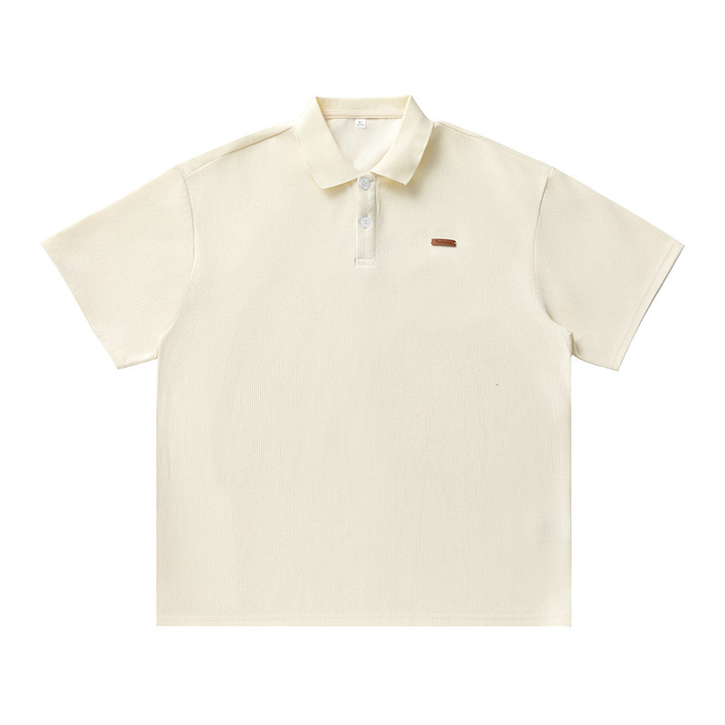 オールドマネースタイル半袖ポロシャツメンズ夏ラペルTシャツ日本製シンプルトレンドブランドルーズTシャツトップ|undefined