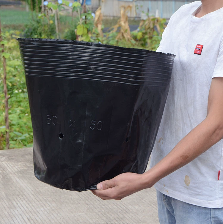 Посадочный мешок для рассады (grow bag), утолщённые чёрные пластиковые горшки, разные размеры для орхидей и овощей