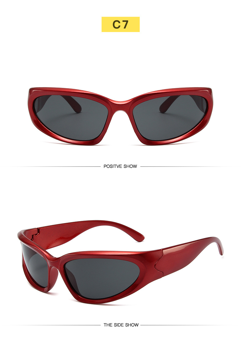 35g Weight Full Frame Glasses Structure Sunglasses Classification PC, UV400 Protection Lens Material Oval Frame Glasses Style Travel Occasion Solid Color Pattern Unisex Gender INS Style Style Grey, Black Color INS Style Solid Color PC UV400 Protection Oval Frame Full Frame Women's Sunglasses 11