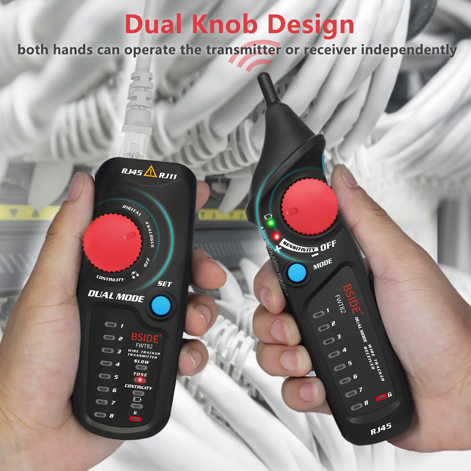 BSIDE аналоговый Плюс Цифровой двухрежимный противоинтерференционный поиск линии интеллектуальное устройство выравнивания линии прибора для включения-выключения линии FWT82