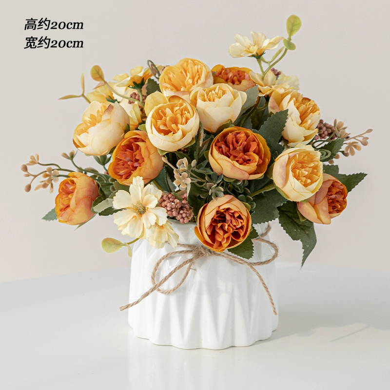 Nordic simulation flower decorative flower decorative flower room fake flowers fake flower plastic flower dining table flower bionic bionic flower bleaching flowers