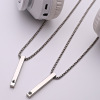 Universal small design necklace stainless steel, fashionable chain for key bag , accessory, light luxury style, simple and elegant design, does not fade, wholesale