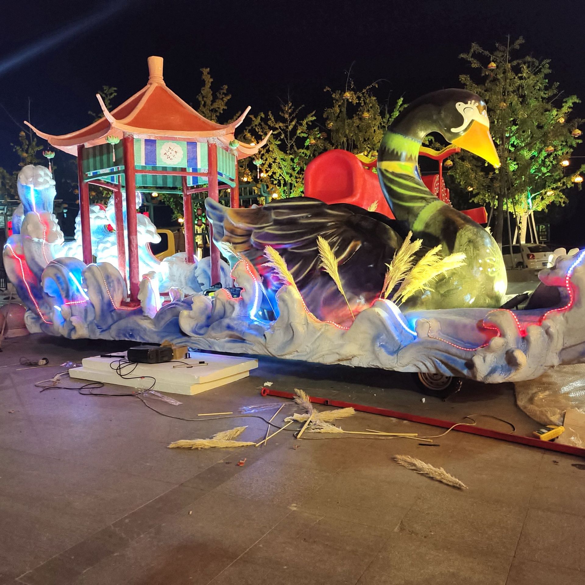 中秋国庆春节元宵节巡游彩车制作大型彩车主题花车文化节花车