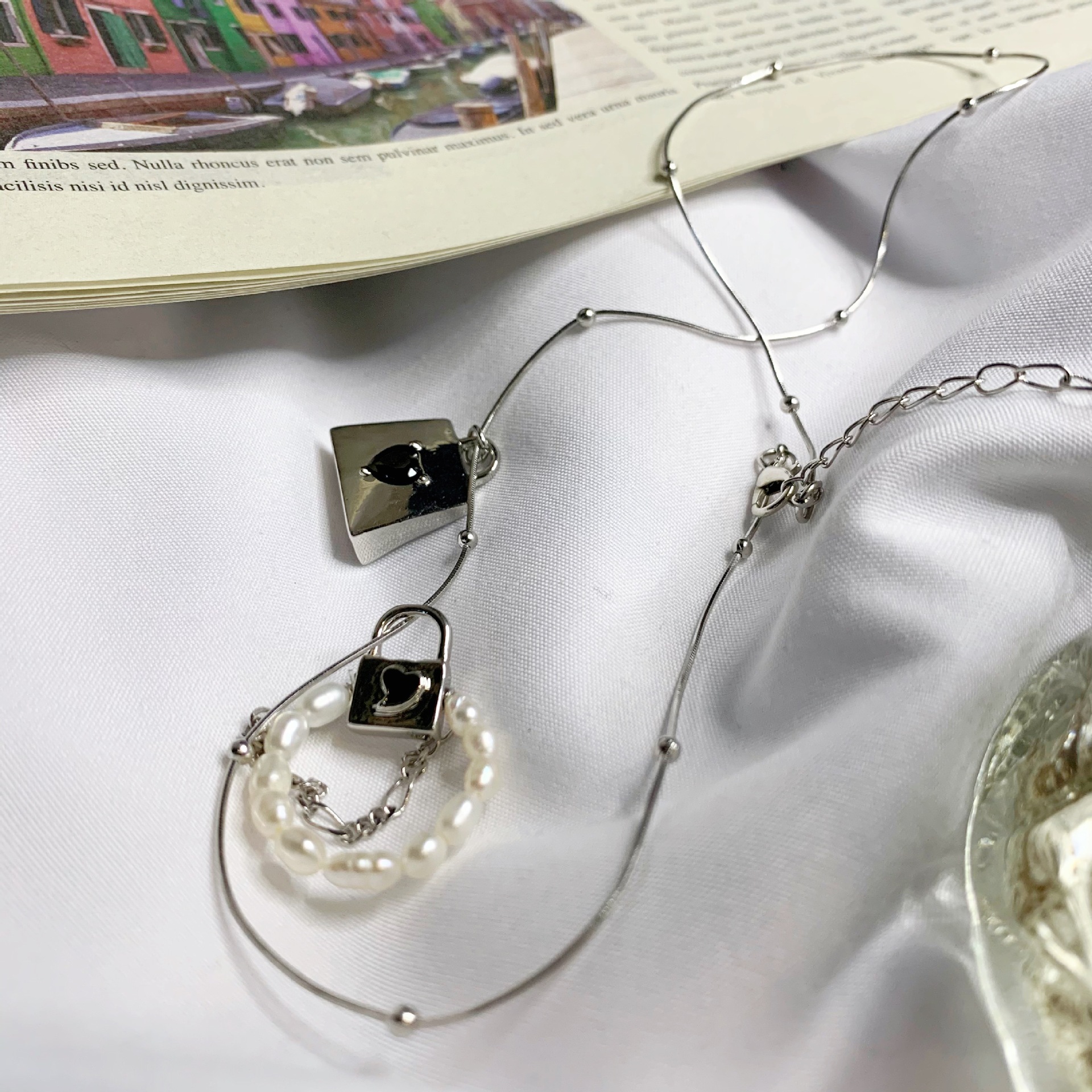 Mode Perlenkette Ring Set display picture 4