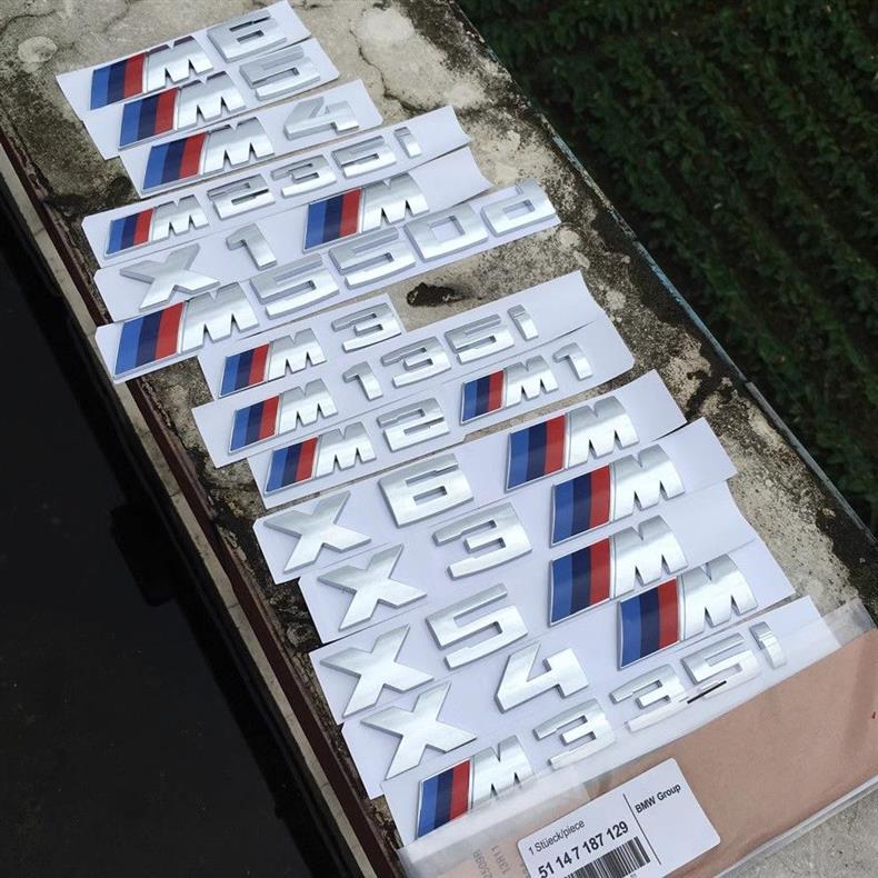 Suitable for BMW M1, M2, M3, M4, M5, M6, X1, X3, X5, X6, and M series sports car emblems, tail emblems, and side emblems
