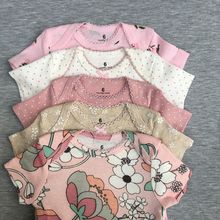 卡特婴儿连体衣短袖哈衣夏季纯棉薄款半袖可爱三角宝宝超薄5件套