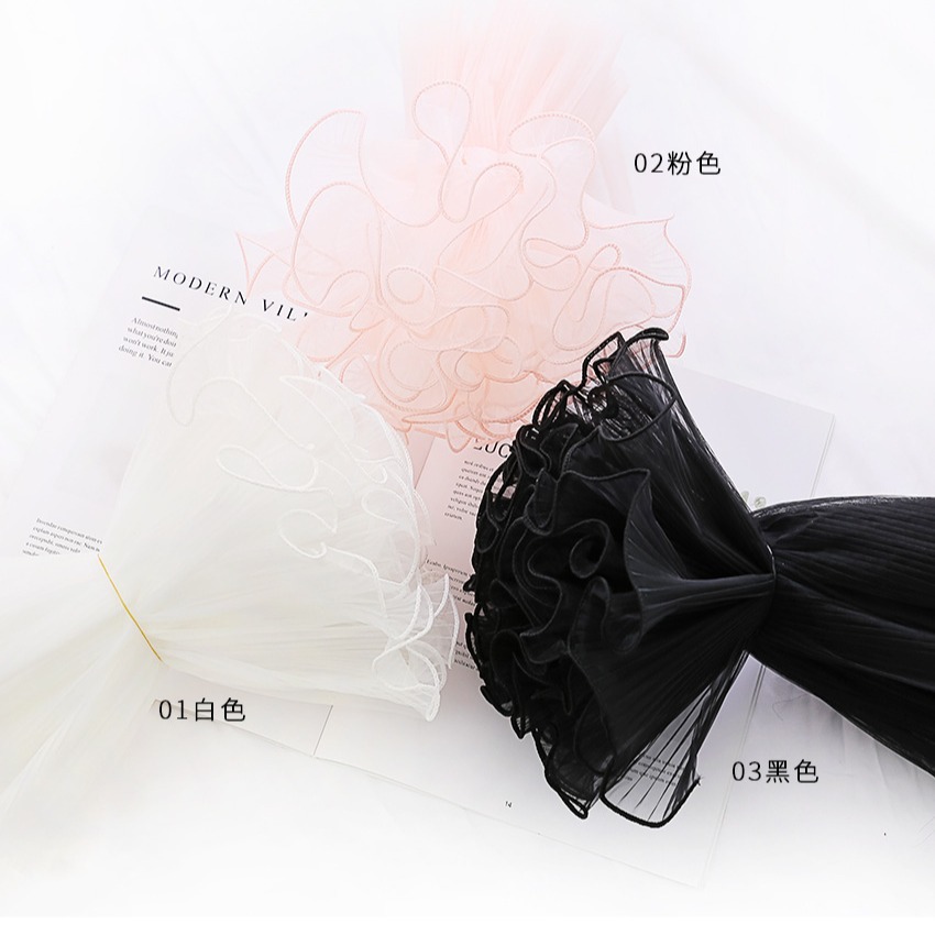 Flor fiesta fábrica venta al por mayor caliente unilateral florista de hilo ondulado embalaje de flores de malla de moda floral envoltura hilo