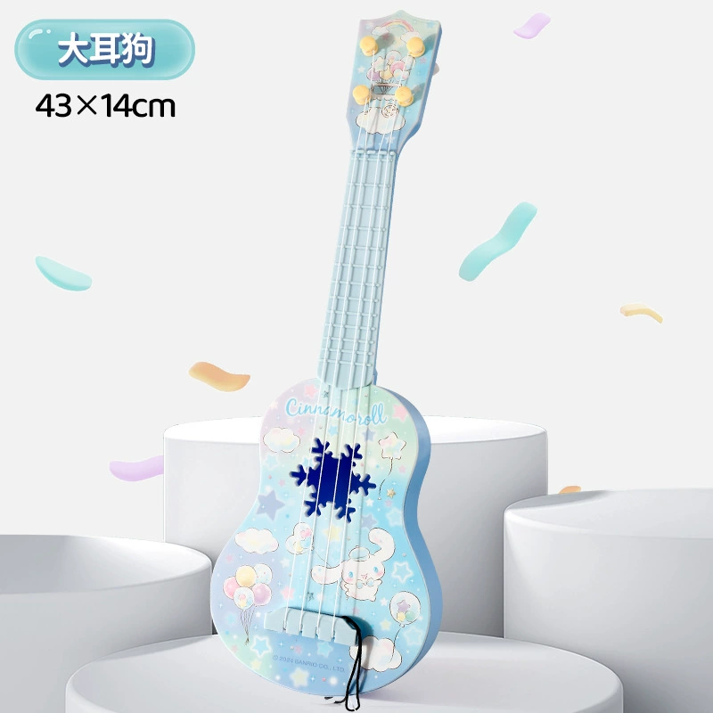 Sanrio укулеле с нотами, музыкальная гитара, игрушка, музыкальный инструмент для начинающих