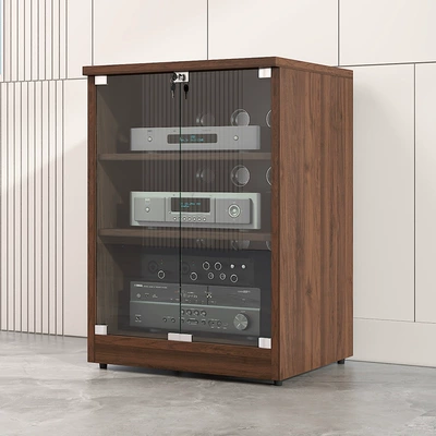 Electric car big tripod, racks, amplifier cabinets, stands - walnut-colored-three-layer-solid-wood-board