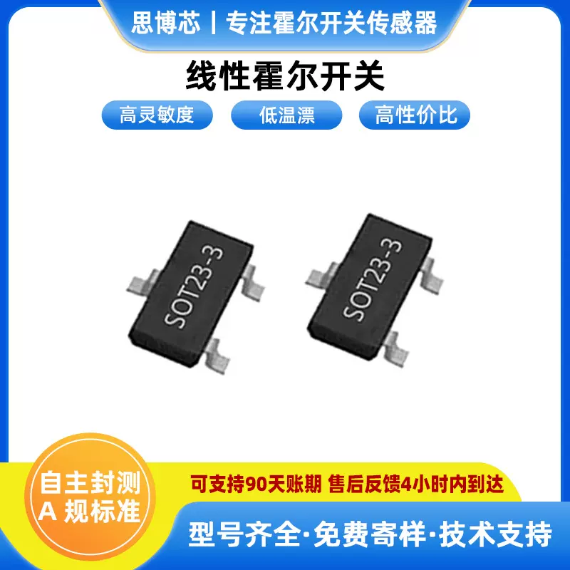 工业级线性霍尔传感器高灵敏低温漂电机控制电流检测模块
