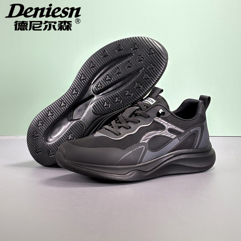 男鞋网面鞋秋季飞织透气运动鞋2025新款轻便休闲鞋软底跑步鞋子男