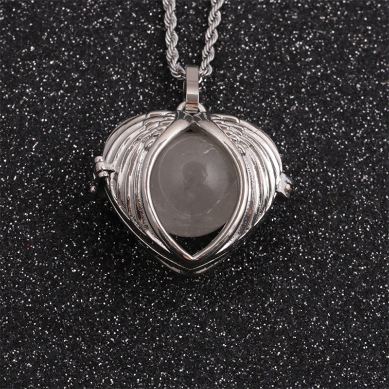 crystal stone heart-shaped pendant simple necklace wholesale jewelry Nihaojewelry