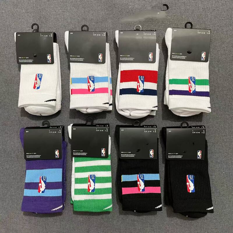 75Th Anniversary Bna Socks Limited Edition Professional Thickened Towel Bottom Basketball Socks Mid-Calf Training Sports Socks for Men