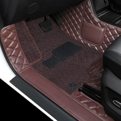 Leather Fully Surrounded Single Front and – Universal Foot Pad - main-driver-double-layer-coffee-color-coffee-thread-coffee-color-silk-circle