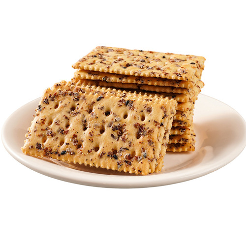 Chia Seed Tricolor Quinoa Soda Crackers High Dietary Fiber Sugar-Free for Pregnant Women Satisfying and Filling