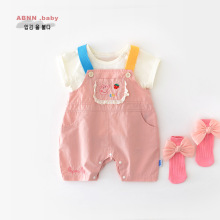 26夏季新款小猪佩奇韩版儿童套装 婴幼童女童卡通短袖两件套52111