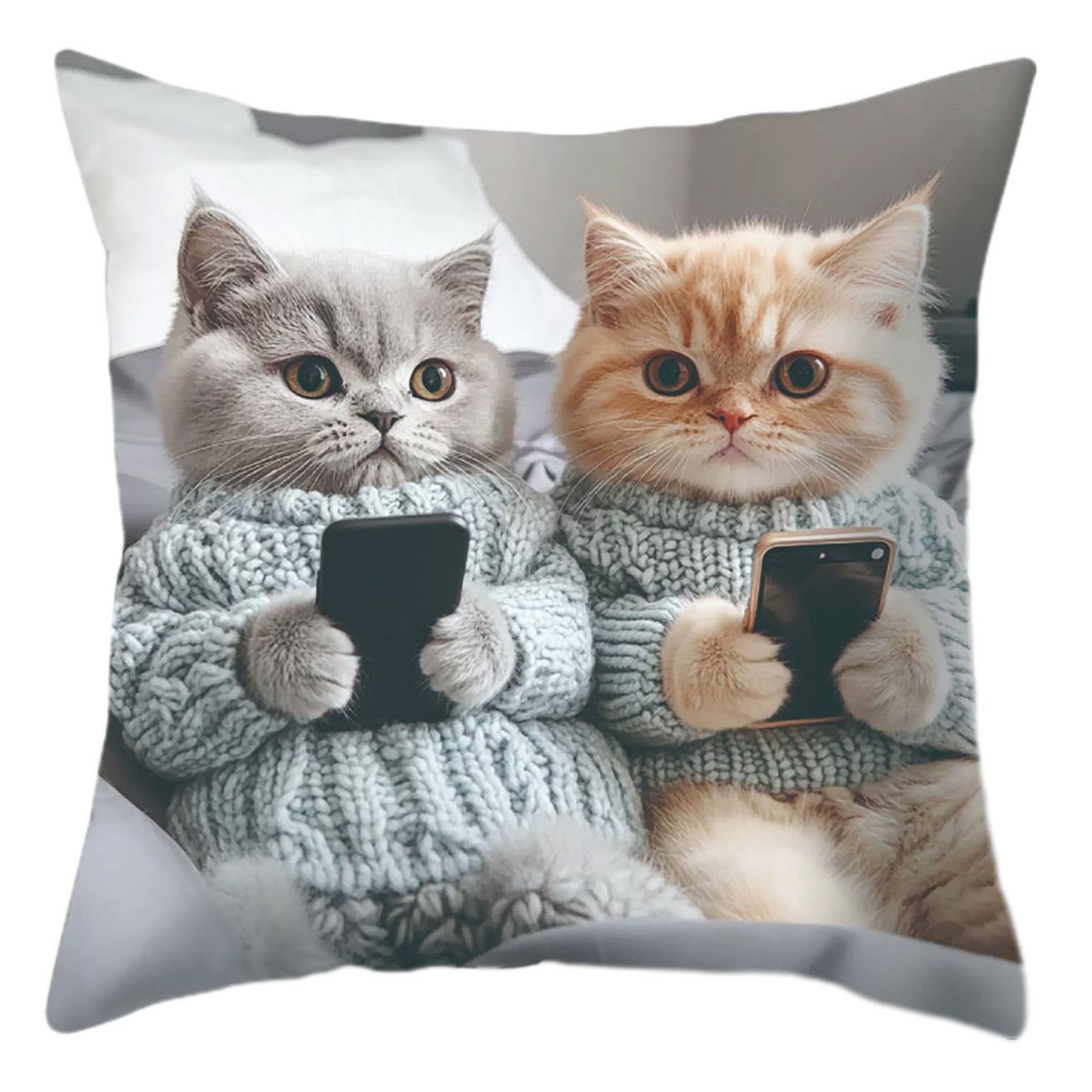 Explosiones transfronterizas bonitas y interesantes animales al aire libre impermeables almohada para jugar con teléfonos móviles para decorar la fiesta de gatos y gatos en la sala de estar sofá almohada