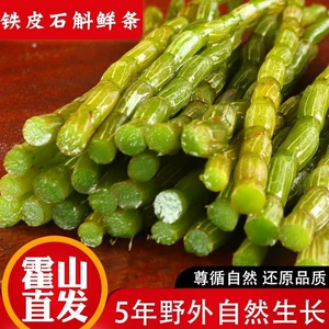 Свежие полоски Dendrobium officinale из Хошаня, провинция Аньхой, только что собранные с места происхождения, лекарственные материалы Fengdou пятилетней давности, натуральные китайские растительные лекарственные средства, готовые к употреблению.