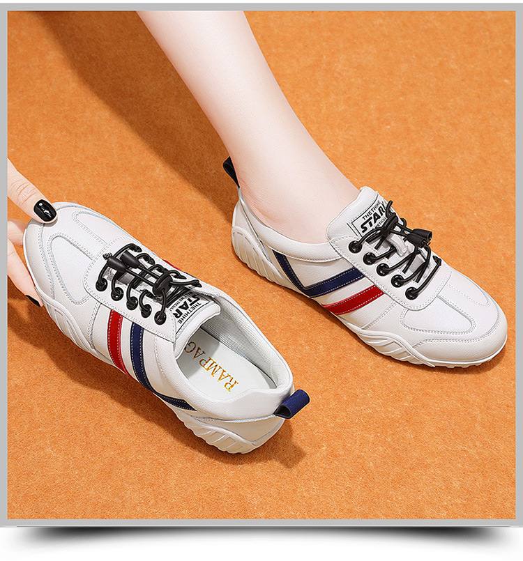 Giày sneaker nữ đế mềm trắng thể thao phối màu be — 3196 màu trắng, 3196 màu be chi tiết 10