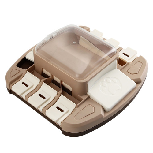 Press the sliding cover to leak slow food bowl, universal slow food trainer for cats and dogs, pet educational toy manufacturer, spot wholesale