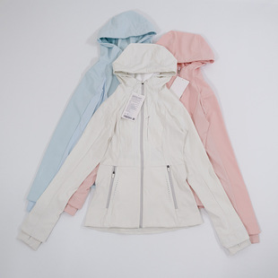 [Shangxin] Autumn and Winter Cardigan Waterproof Hooded Yoga Wear Sports Jacket Women's Warm Shell Warm Jacket Slim