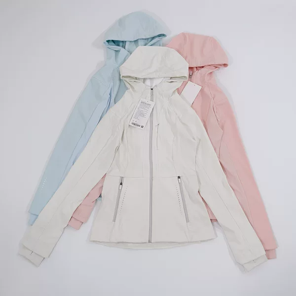 [Shangxin] Autumn and Winter Cardigan Waterproof Hooded Yoga Wear Sports Jacket Women's Warm Shell Warm Jacket Slim