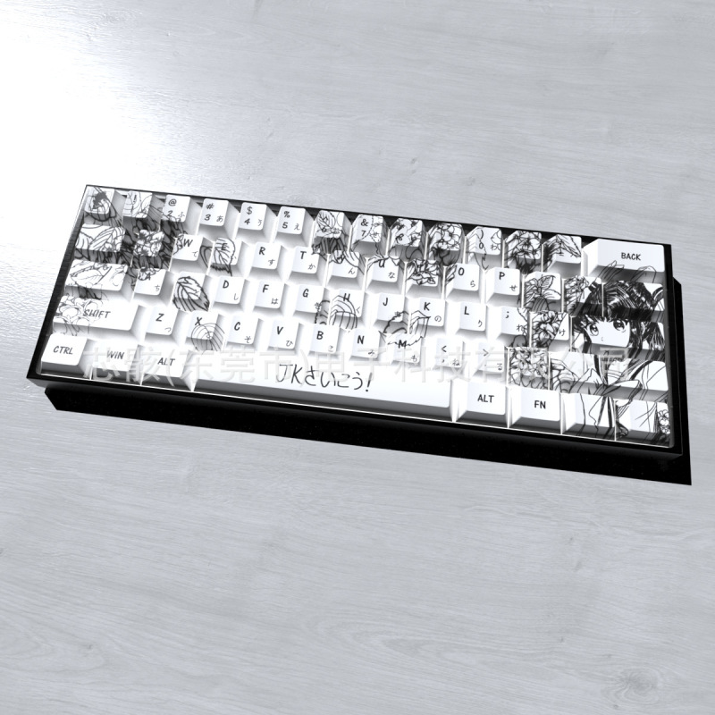 Jk Girl Keycap Pbt Material Fog Transparent Supports Wooting Ez63Made68 Hero68Nd63 Night Demon Key