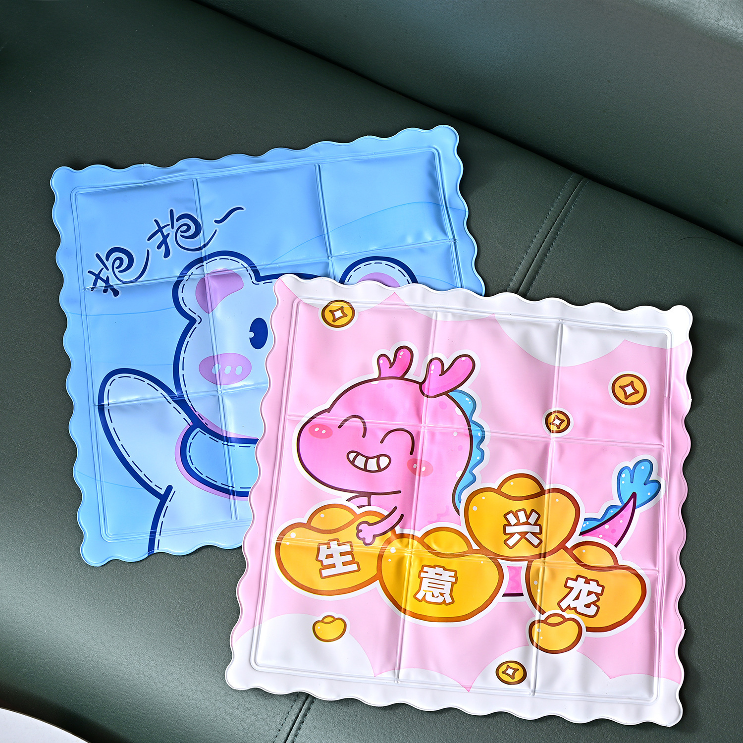 New Ice Pads for Summer, Cooling Products for Students, Ice Crystal Car Cartoon Gel Seat Cushions, Pvc Ice Seat Cushions Wholesale