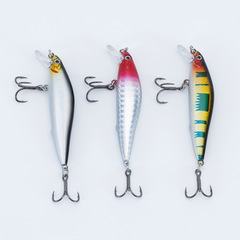 Luya submersible minnow dead fly system submersible hard bait fake bait long throw lure silver knife full water layer cocked mouth