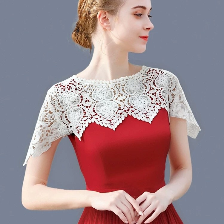 New Korean-Style Dress with Lace Shawl, Versatile Hollow-Out Cover-Up, Women's Summer Jacket, Sleeveless Top New Korean-Style Dress with Lace Shawl, Versatile Hollow-Out Cover-Up, Women's Summer Jacket, Sleeveless Top