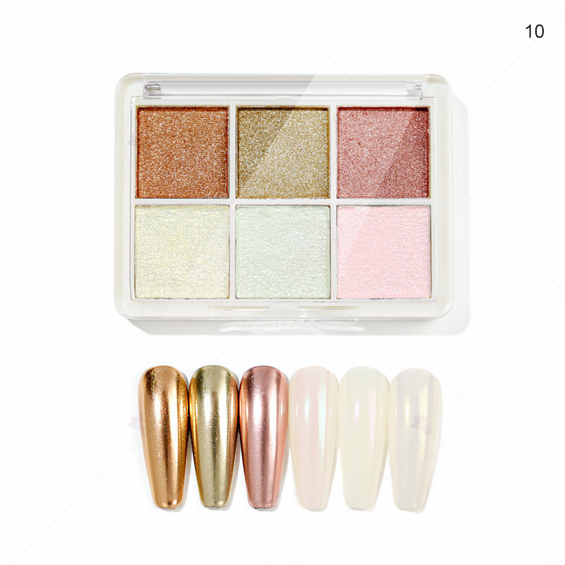 Polvo mágico de espejo, polvo de brillo plateado aurora, polvo de luz de luna, polvo mágico sólido de espejo, polvo de espejo, polvo camaleón, polvo de sombra de ojos, polvo aurora