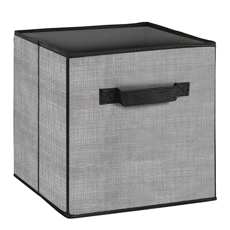 Caja de almacenamiento sin tapa, cajón de sala de estar para el hogar, tela plegable, almacenamiento de artículos diversos, caja de almacenamiento de ropa gruesa de Amazon