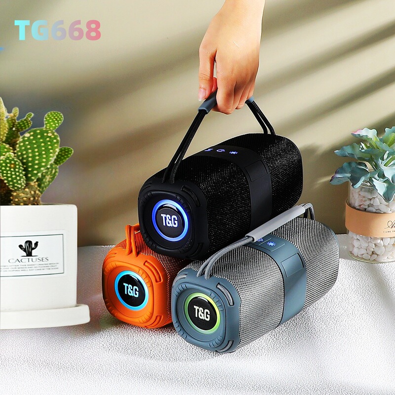 Tg668新型大音量ダイナミック効果音ダブルチャンネルled振動膜bluetoothスピーカー携帯型布芸音響|undefined