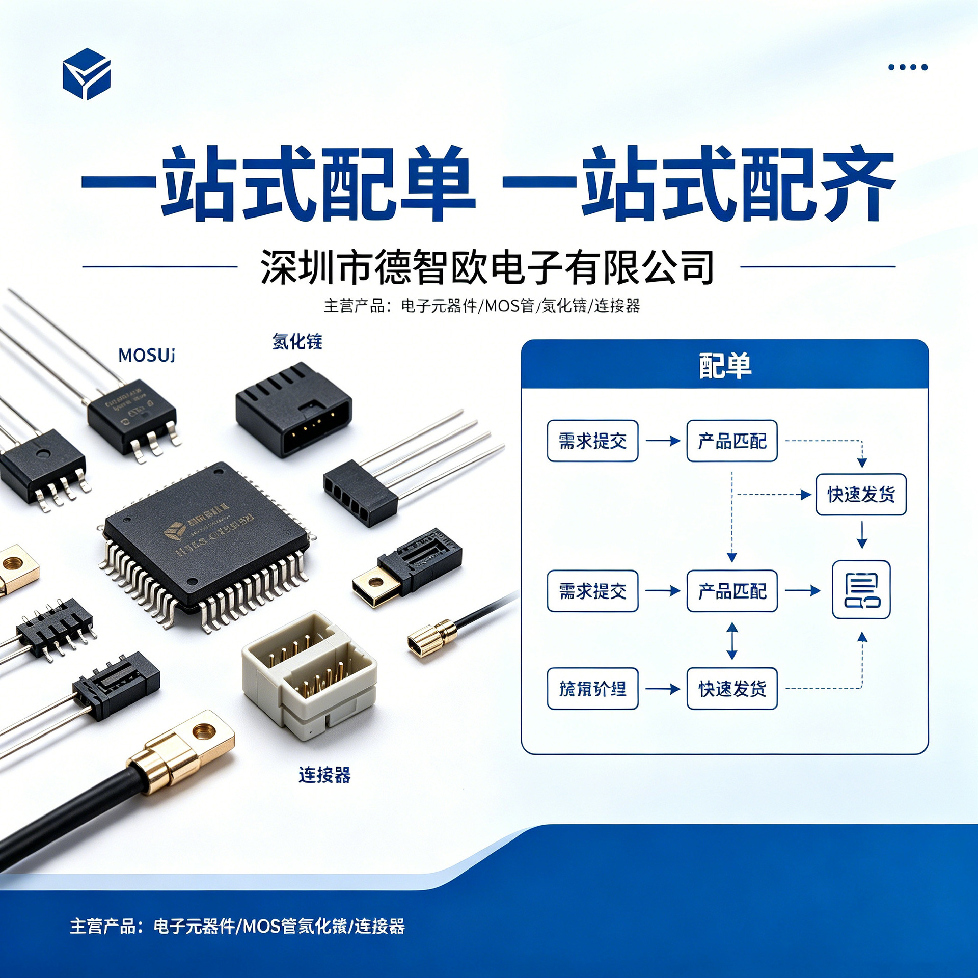 专业电子元器件BOM一站式配单配齐全新正品优势代理AI方案公司