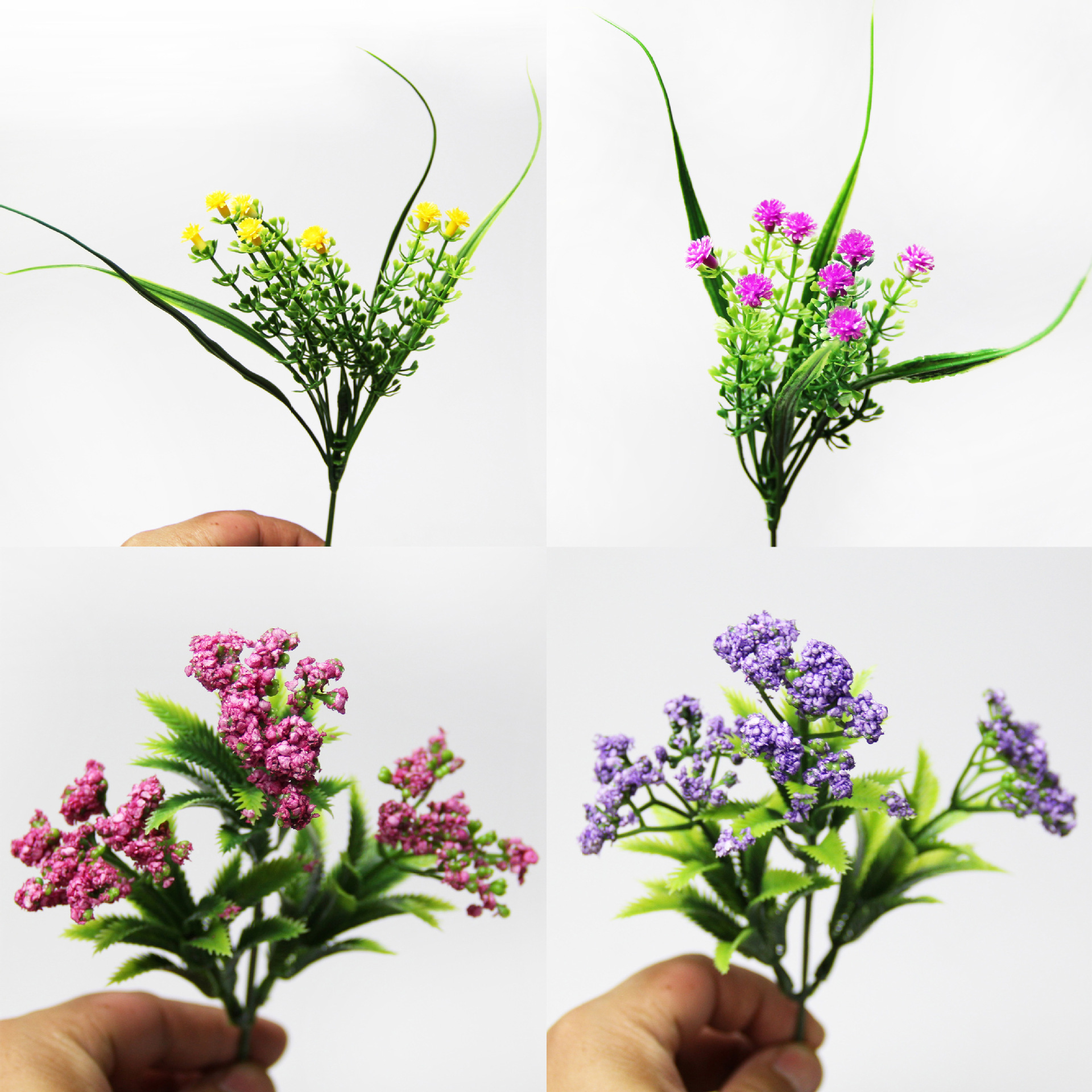 Scenery Artificial Plants Pseudograss with plastic flowers background Botany DIY Scenery Material Science Fun