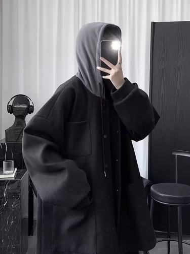 Urban Style Autumn/Winter Men's Cool & Trendy Casual Jacket & Coat Set for Men - High-End Simple Color Fashionable Outfit