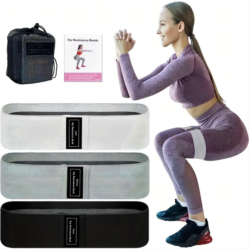 Hip Band Yoga Resistance Band Squat Booty Circle Non-Slip Fitness Butt Lift Hip Band Loop Resistance Band Elastic